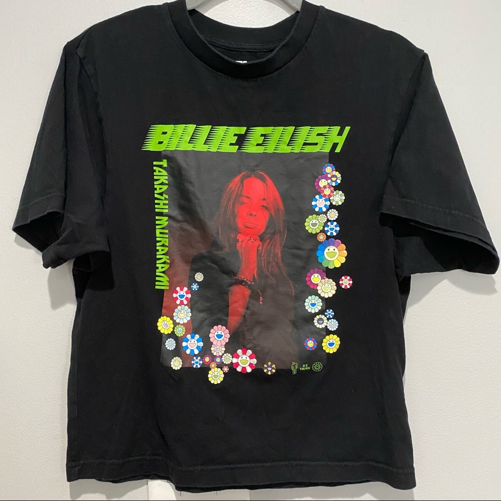 Uniqlo X Billie Eilish X Takashi Murakami Black Short Sleeve Shirt Size XXS